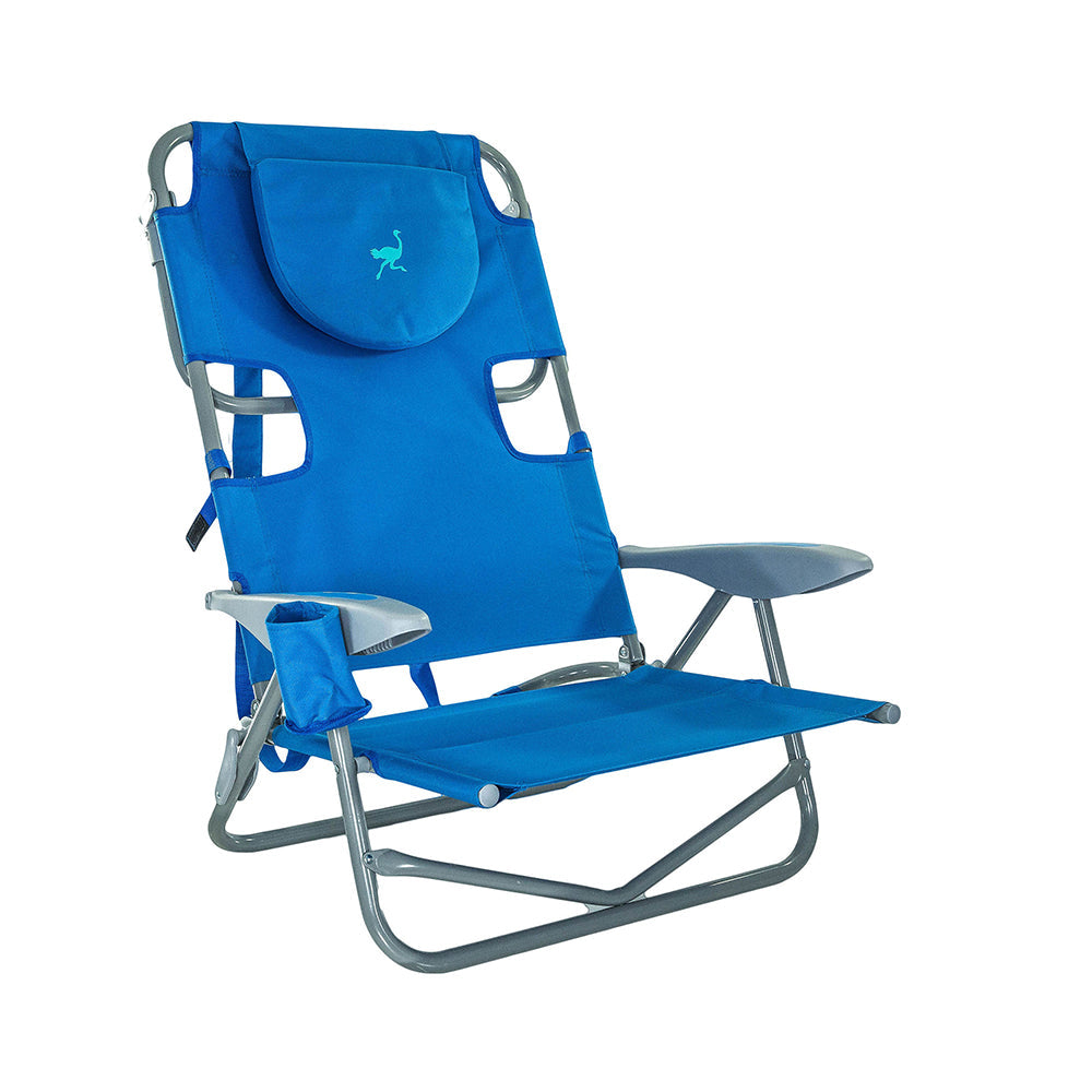 Ostrich-On-Your-Back-Outdoor-Reclining-Beach-Lounge-Pool-Camping-Chair,-Blue-Chairs-&-Seating