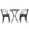Ambrosia 3 Piece Bistro Set With Leaf Motifs Top And Seat