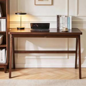 100% Solid Rubber Wood Computer Desk, Retro