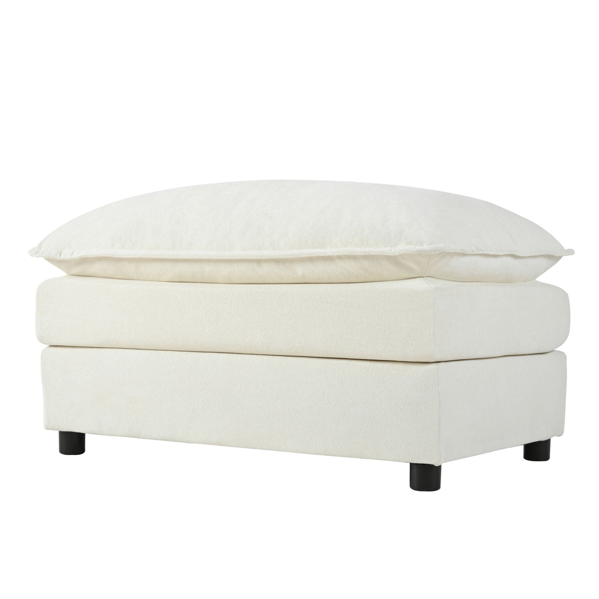 Modern Comfy Deep Seat Modular Sectional Sofa Cloud Couch With Ottoman