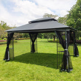 Gazebo tent with double roof & mosquito net