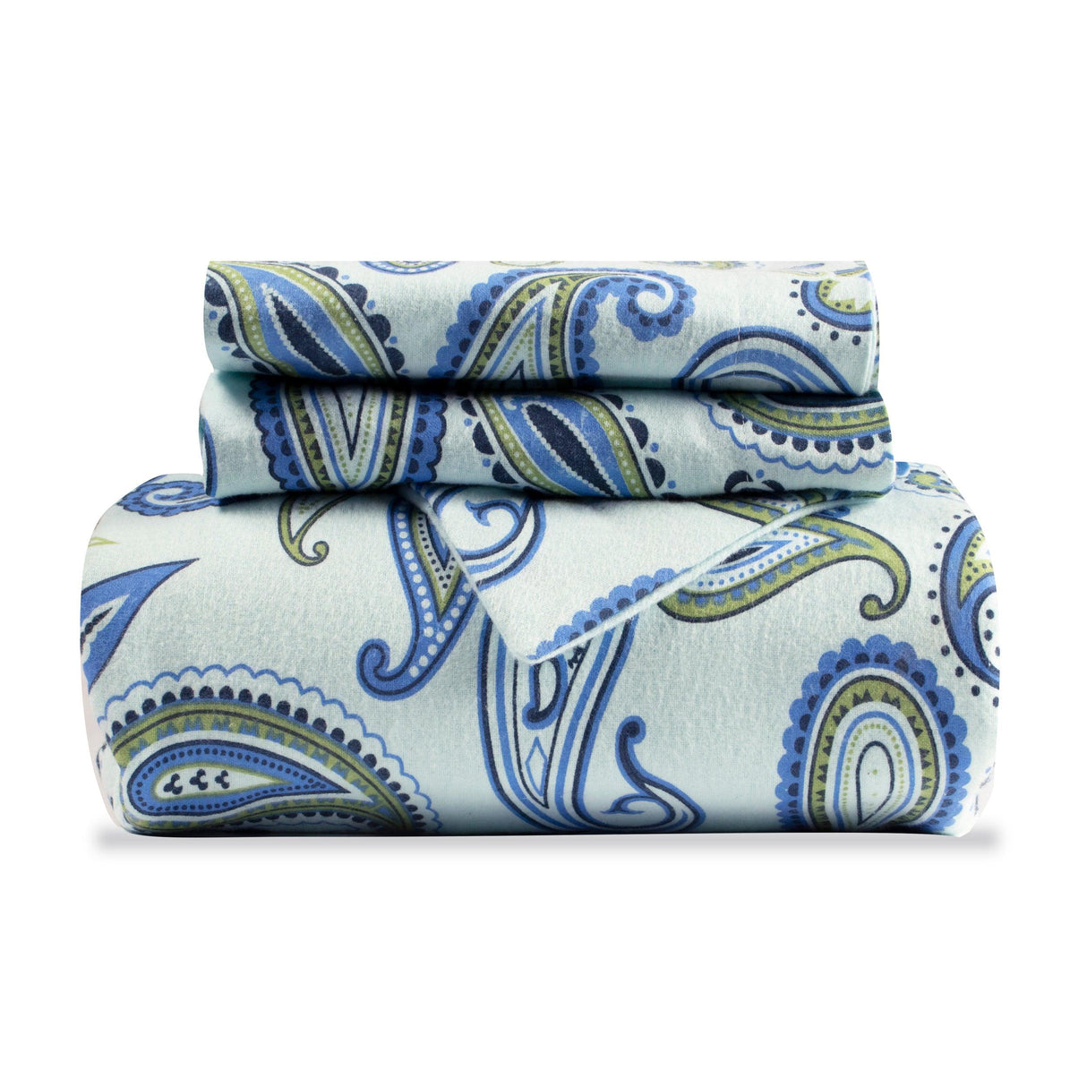 100% Cotton Flannel Paisley Luxury Duvet Cover Set - Duvet Cover Set by Superior Brand