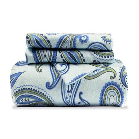 100% Cotton Flannel Paisley Luxury Duvet Cover Set - Duvet Cover Set by Superior Brand