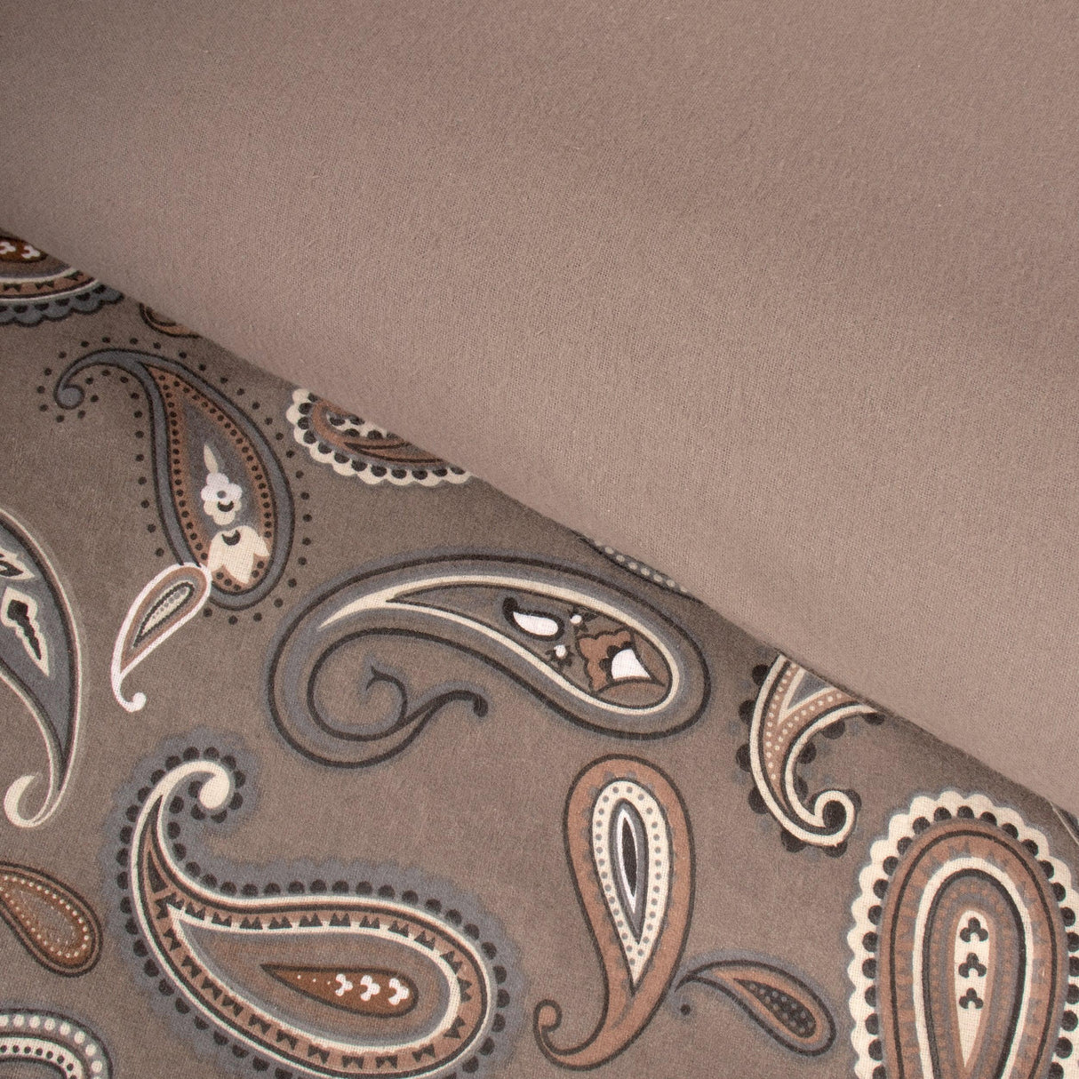 100% Cotton Flannel Paisley Luxury Duvet Cover Set - Duvet Cover Set by Superior Brand