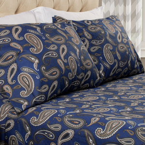 100% Cotton Flannel Vintage Paisley Pillowcase Set - Pillowcases by Superior Brand