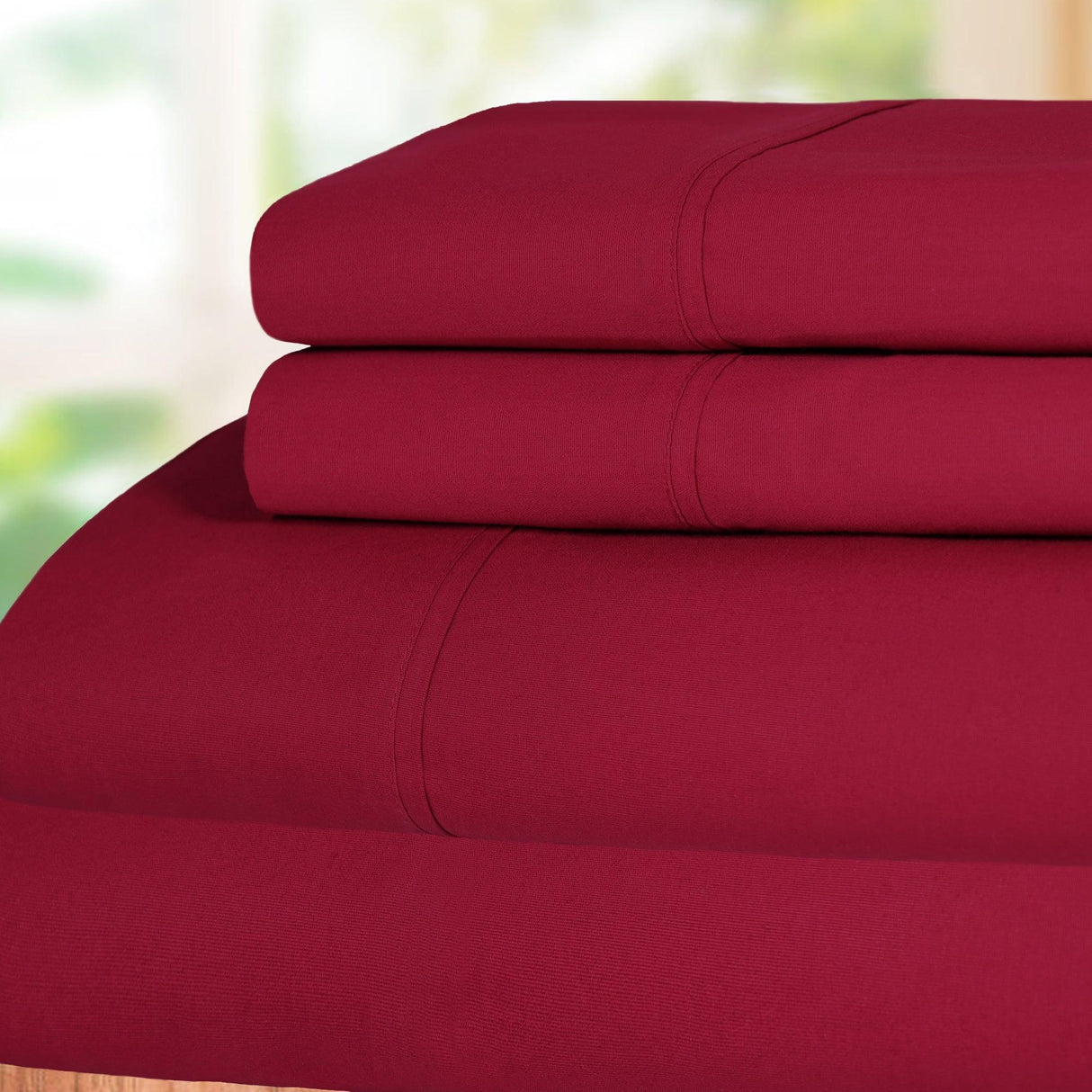 300 Thread Count 100% Cotton Sheet Set Percale Solid Deep Pocket - Sheet Set by Superior Brand