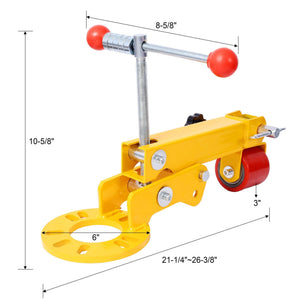 Steel Fender Roller Tool for Lip Rolling and Wheel Arch Reforming - Yellow