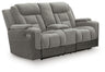 Mixed Motion - Power Reclining Loveseat With Console / Adjustable Headrest
