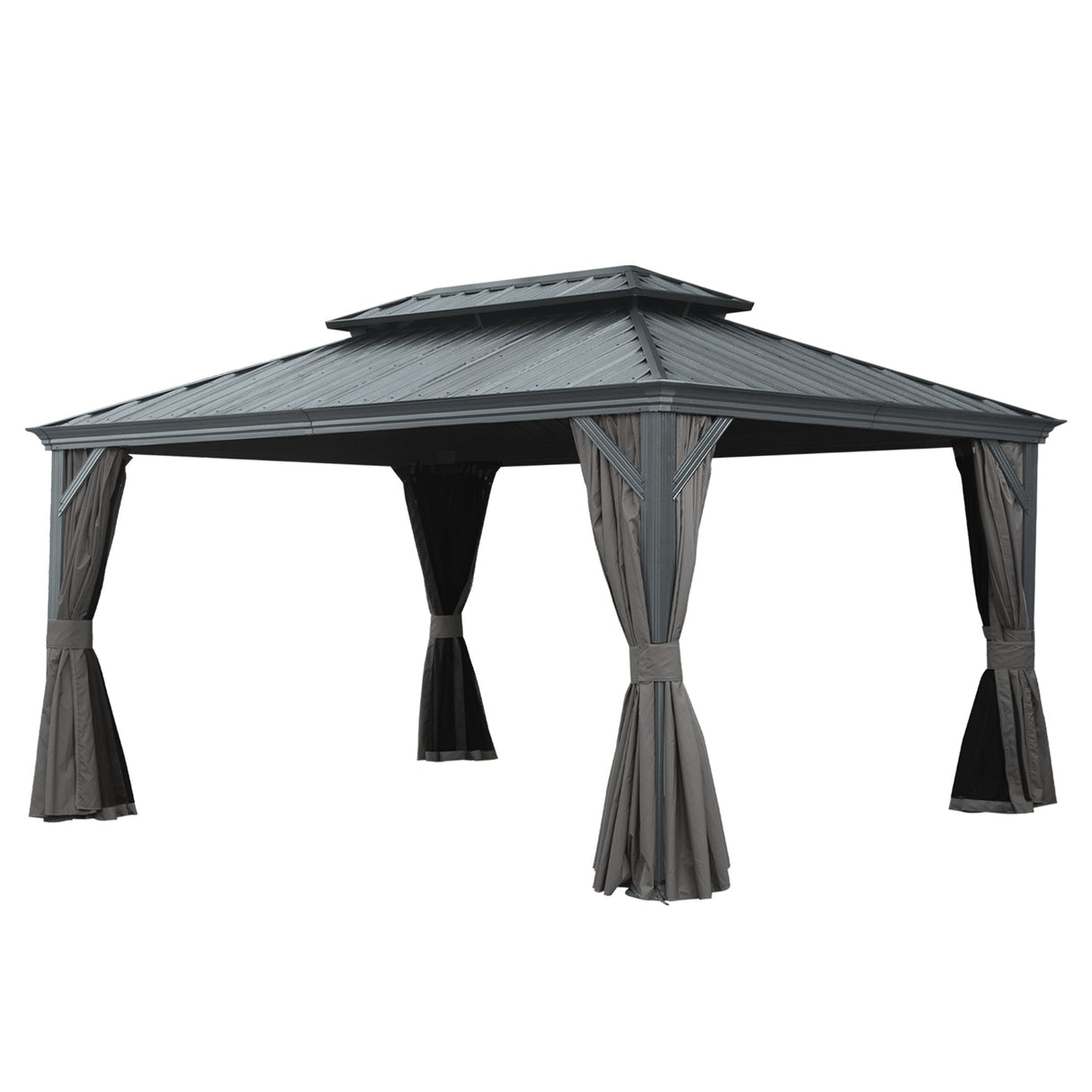 12' X 14' Hardtop Gazebo With Drainage System