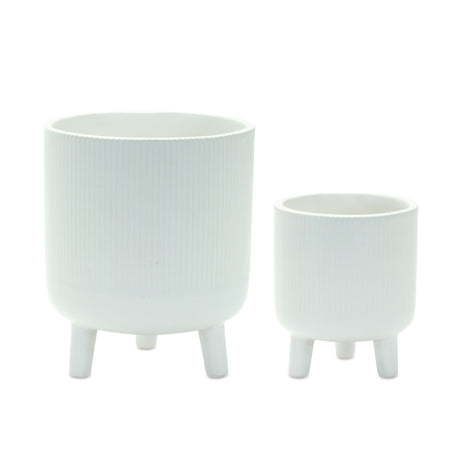 Ribbed-Stone-Footed-Planter-(Set-of-2)-Pots-&-Planters
