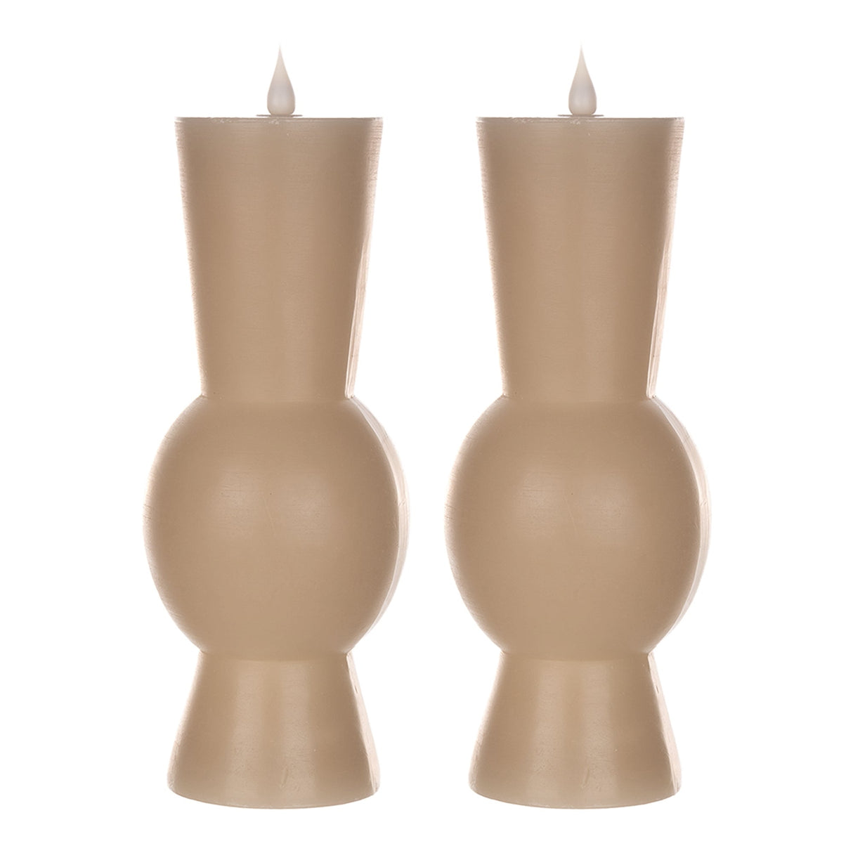 10.25" Grey Simplux Designer LED Candle with remote (Set of 2) - Tuesday Morning - Candles