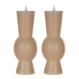 10.25" Grey Simplux Designer LED Candle with remote (Set of 2) - Tuesday Morning - Candles