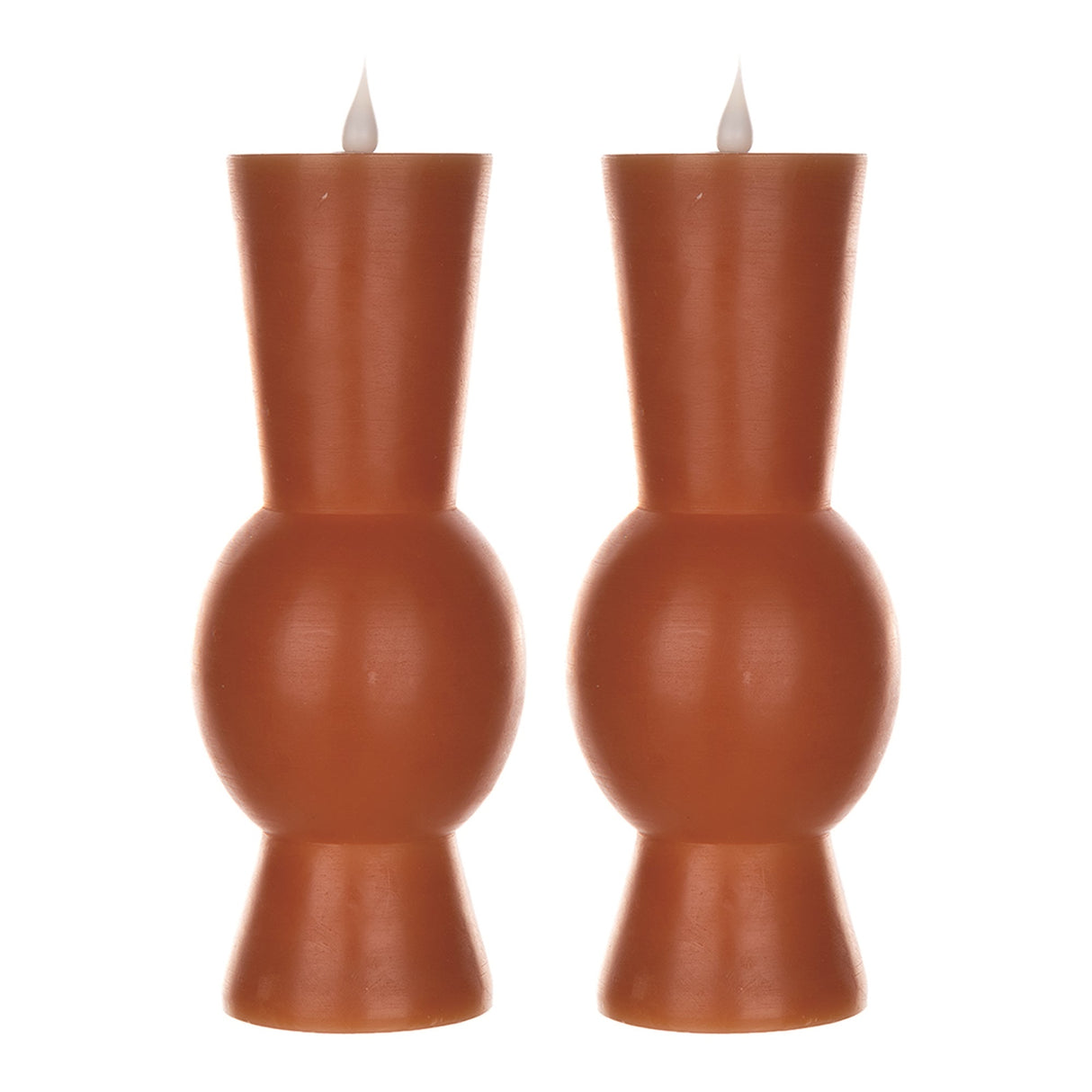 10.25" Orange Simplux Designer LED Candle with remote (Set of 2) - Tuesday Morning - Candles