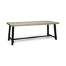 Equilibrium Outdoor Dining Table with Wooden Frame and Slat Top