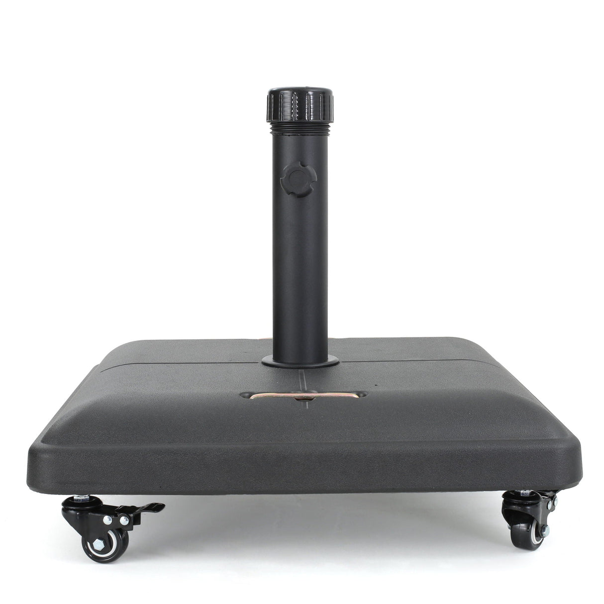 Wheelie - Stylish Square Umbrella Base With Stainless Steel Pole Handle