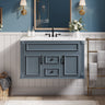 36 Inch Wall Mounted Bathroom Cabinet with Ceramic Sink and Drawers