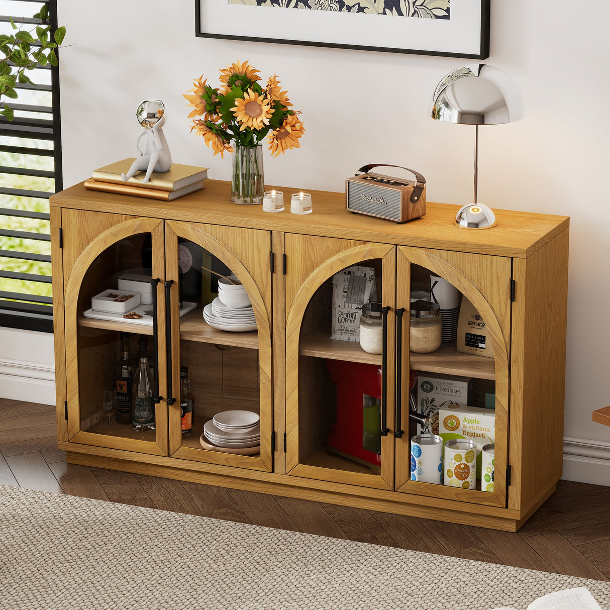 4-Door Large Storage Sideboard