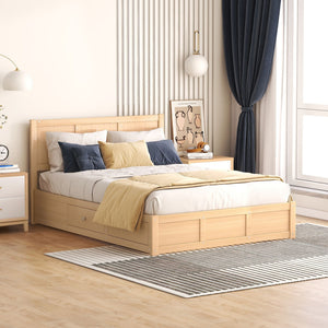 Platform Bed With Underneath Storage And 2 Drawers