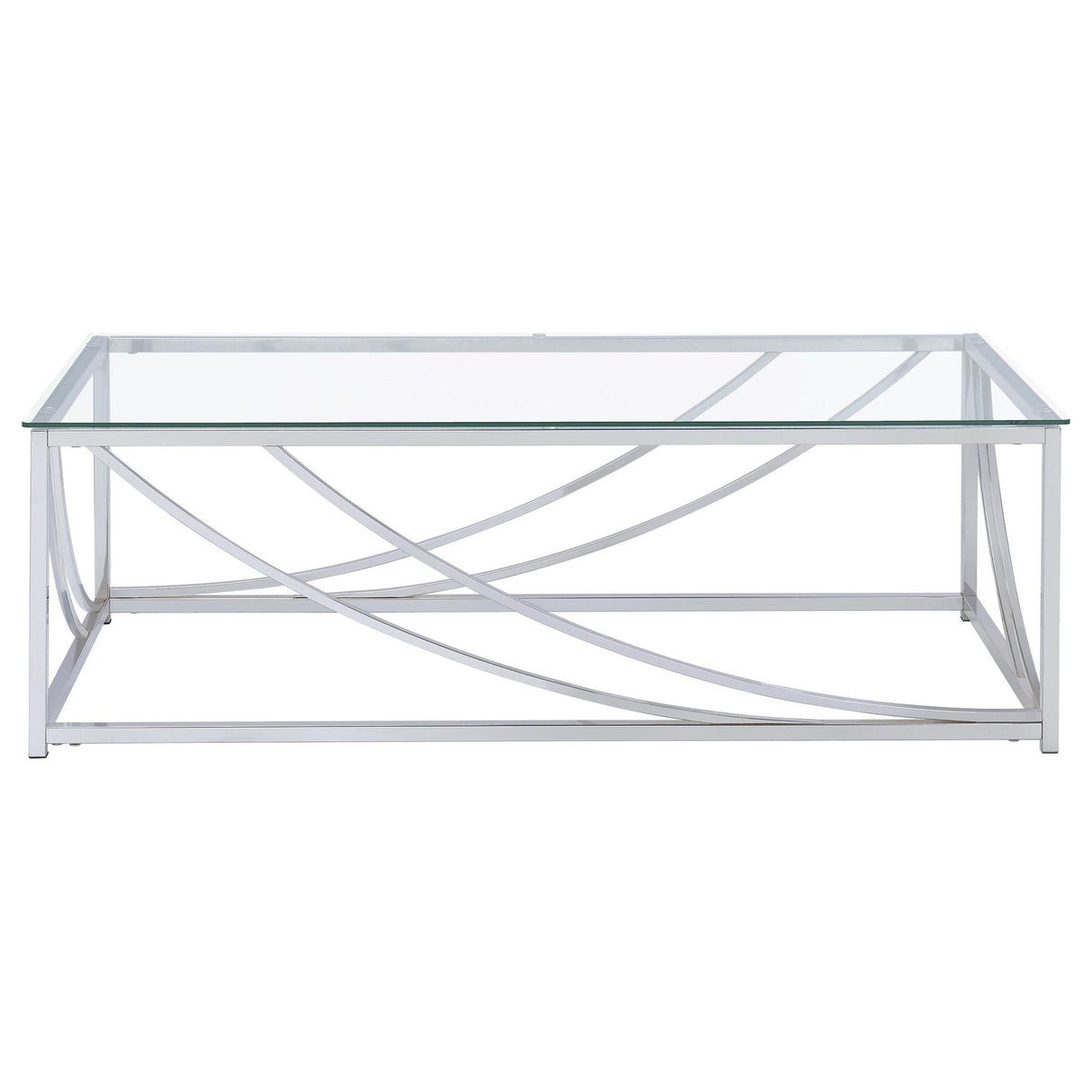 Lille 2-piece Glass Top Coffee And End Table Set Chrome