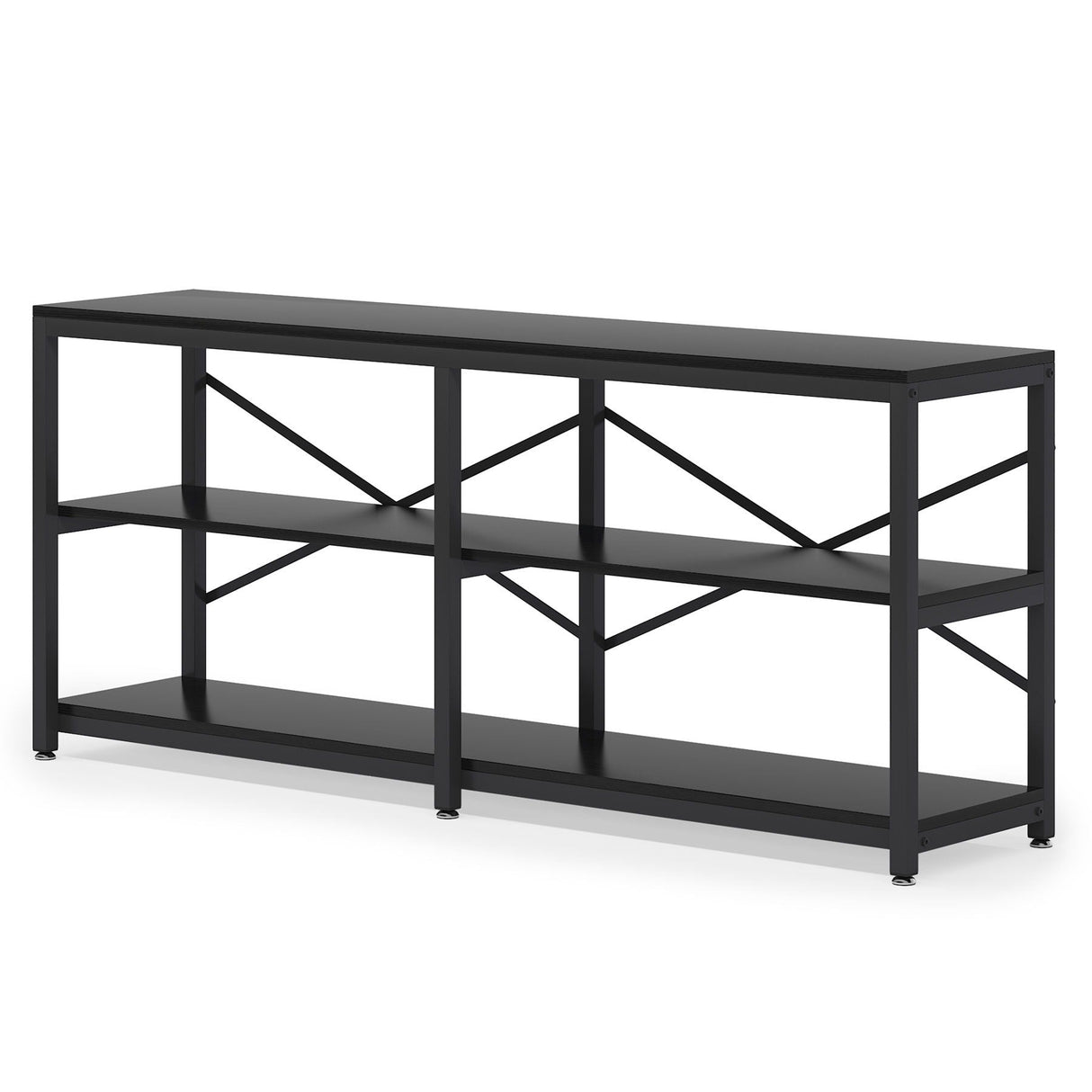 Console Table With X Back Design, Extra Long Storage
