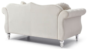 Stylish Flared Arm Loveseat