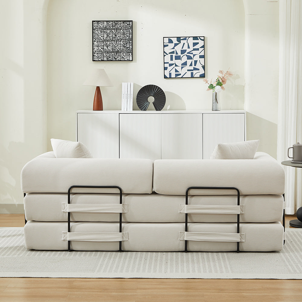 Folding Sofa Bed Convertible Couch with 2 Pillows