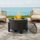 Scott Living Flicker Wood Burning Iron Fire Pit