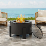 Scott Living Flicker Wood Burning Iron Fire Pit