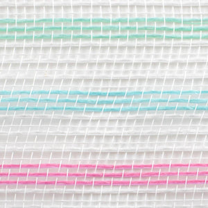 10.5" Faux Jute Stripe Mesh Ribbon: Blue, Mint, Pink, White (10 Yards)