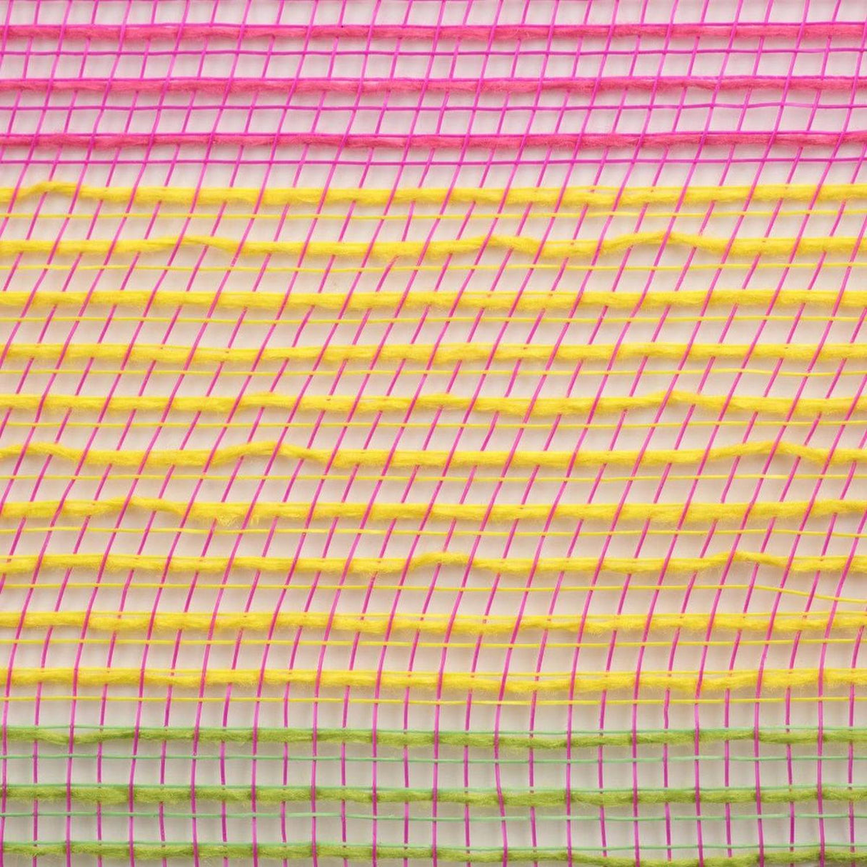 10.5" Faux Jute Wide Stripe Mesh Ribbon: Hot Pink, Lavender, Green, Yellow, Turquoise (10 Yards)