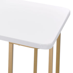 Estie Writing Desk White Gold