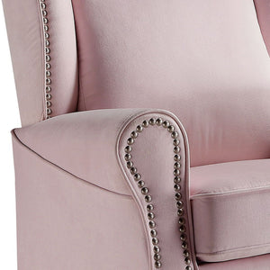 Tamaki - Swivel Chair With Glider - Pink Fabric