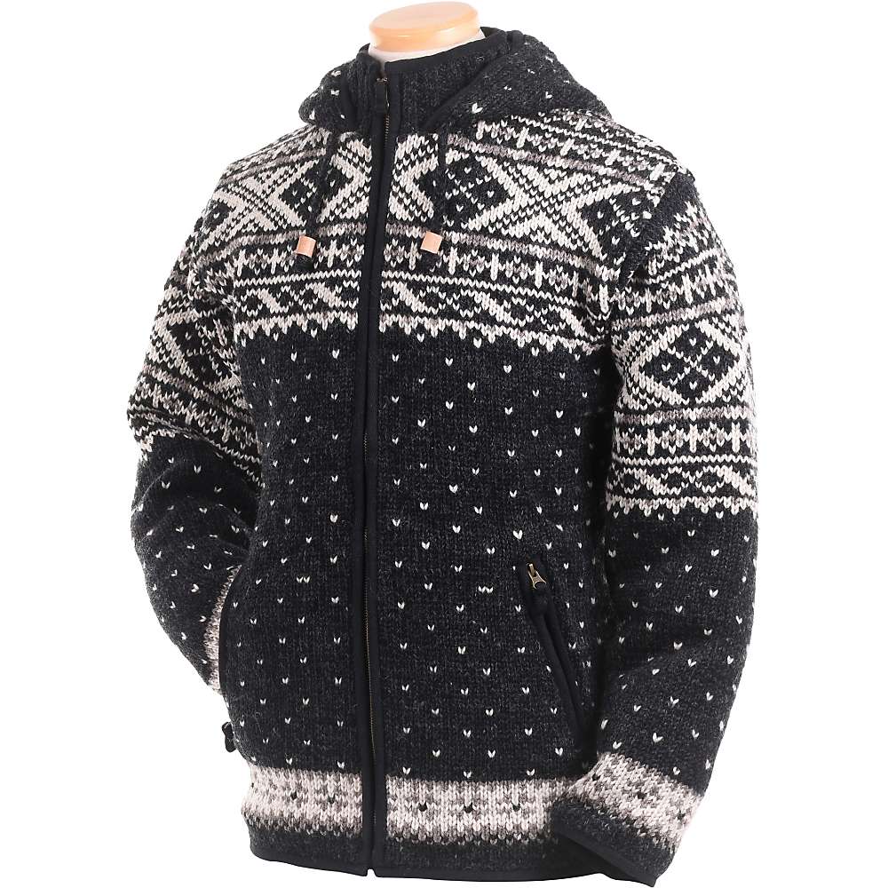 Lost Horizons Mens Moritz Wool Sweater - Black Natural XXL