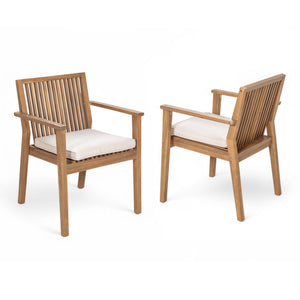 Patio Dining Chair, Comfortable Waterproof Seating (Set of 2)