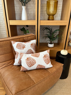 White Pumpkin Pillow Cover