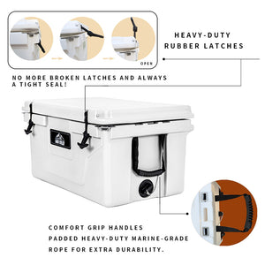 65QT Portable Insulated Cooler Box