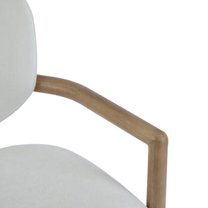 Upholstered Arm Dining Chairs (Set of 2)