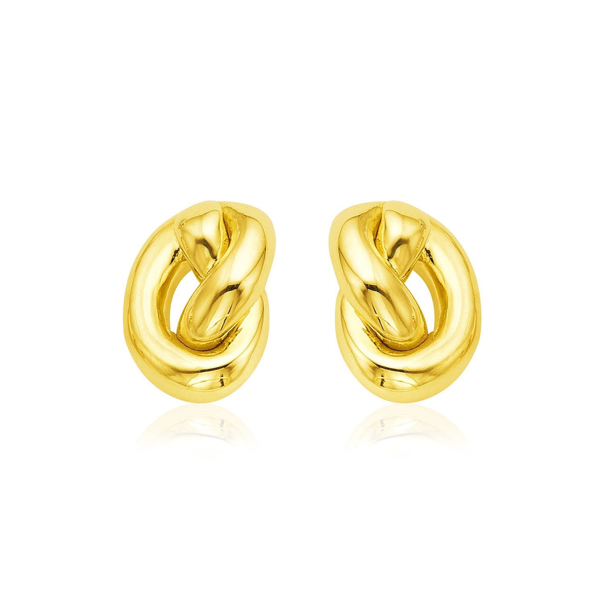 14k Yellow Gold Polished Knot Earrings