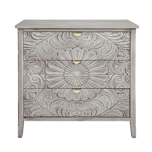 3 Drawer Cabinet, American Furniture, Suitable For Bedroom, Living Room - Light Gray