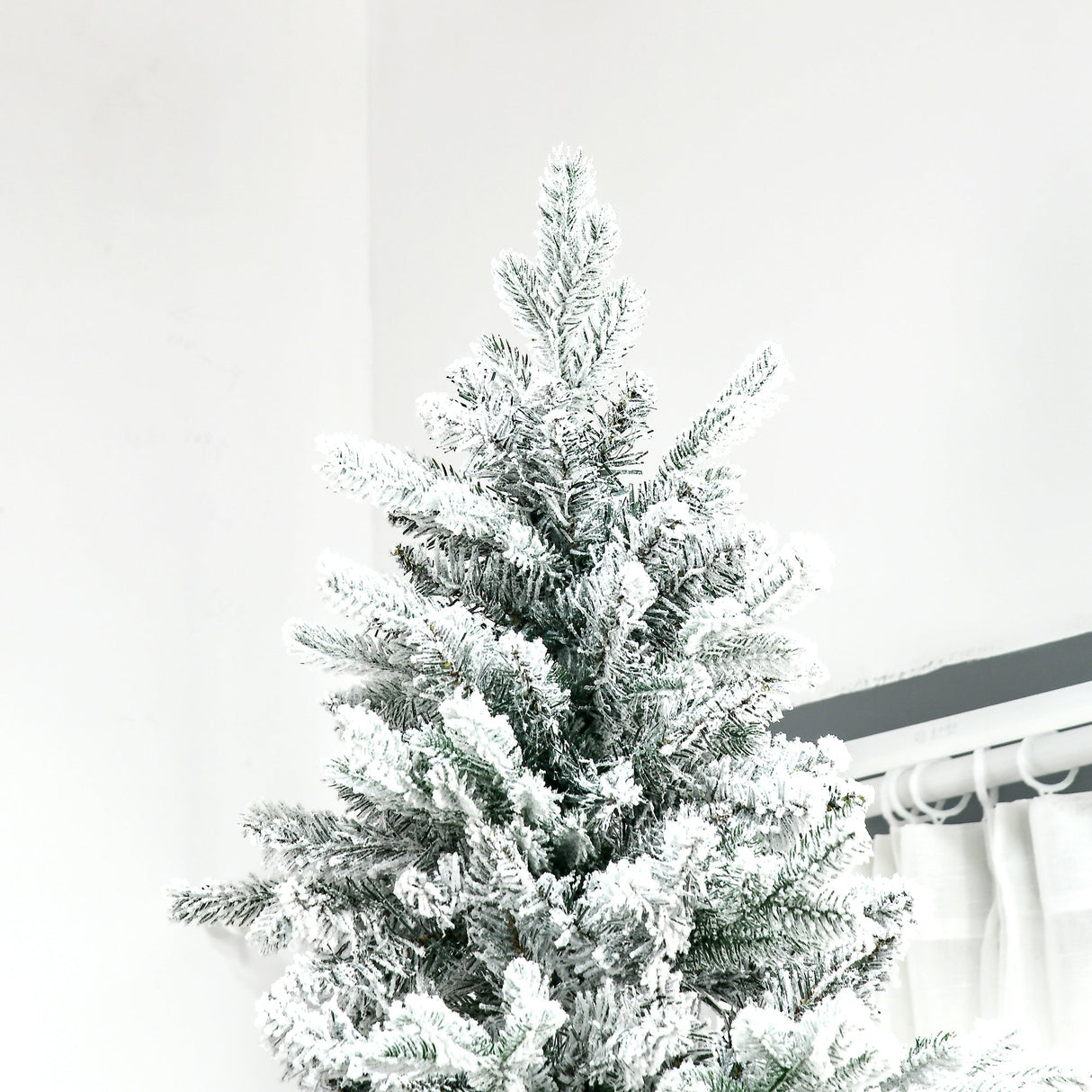 HOMCOM 9 Foot Pine Snow Flocked Artificial Christmas Tree