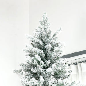 HOMCOM 9 Foot Pine Snow Flocked Artificial Christmas Tree