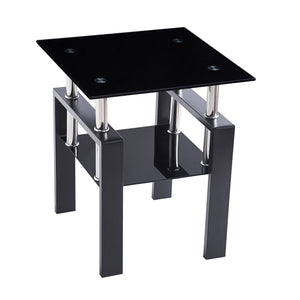 Tempered Glass Table With Storage