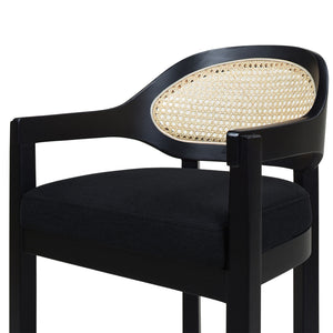 Americana - Mid-Century Modern Cane Back Counter Stool