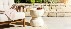 U_Style Outdoor Concrete Side Table