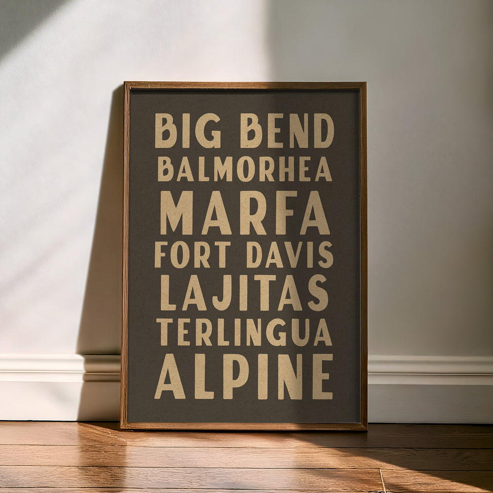 Big Bend West Texas Subway Scroll Art Print