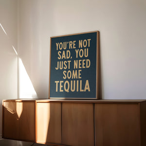 You're Not Sad You Just Need Some Tequila Art Print