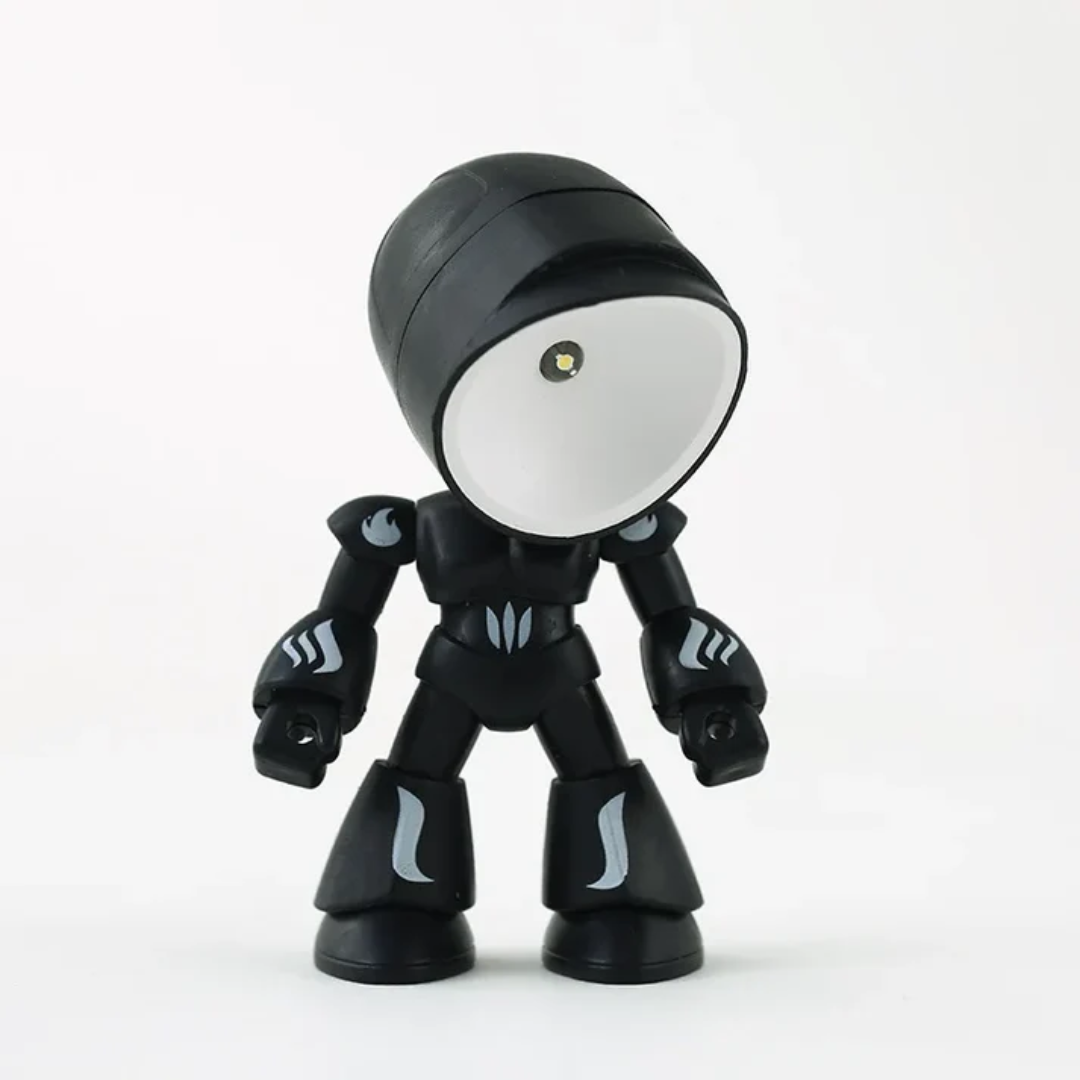 Modern Robot LED Table Lamp Battery Powered Warm Light Desk Night Lamp