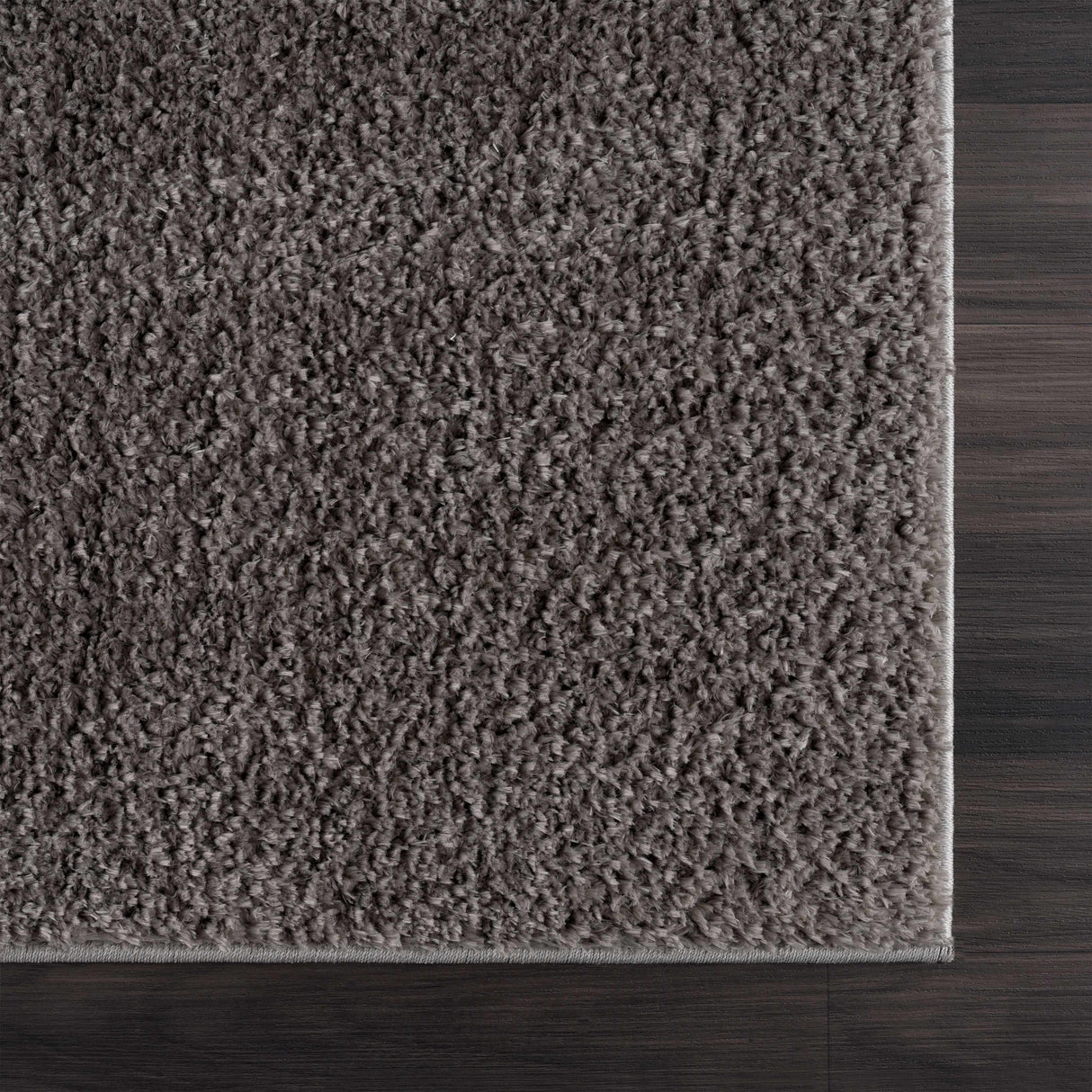 Judy Solid Dark Gray Washable Shag Rug - Promo