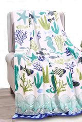 Soft Fleece Throw Blanket 50x60 – Lightweight Cozy Bed Couch Sofa Blanket for All Seasons