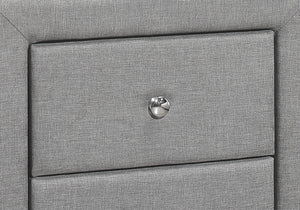 Nightstand with Storage Drawer, Upholstered, Transitional
